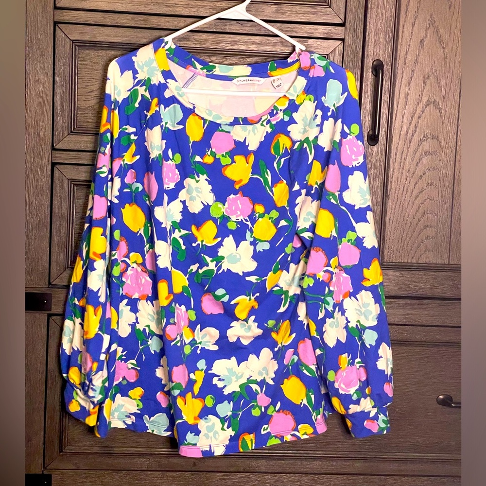 Blue-Floral blouse